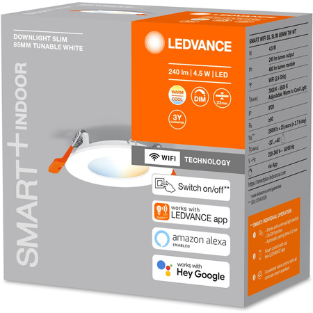 LED-DOWNLIGHT 4.5W 240lm CCT 8.5cm SMART+ WIFI LEDVANCE Einbau-Panel-Leuchte