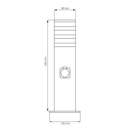Sanico Goldlux E27 Grau IP54 Texas Sanico Mast Stehende Gartenlampe
