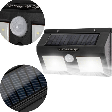 Solar LED-Flutlicht 5W 5500-6000K Kalt IP65 Schwarz Masterled Bewegungsmelder