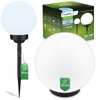Solar-LED-Lampe, Solar Gartenleuchte IP44 6500K 20cm Kugelleuchte Weiße ATRIS LUMILED