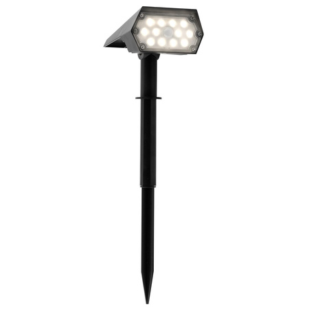 Garten LED SOLAR Strahler angetrieben 42 cm außen IP44 4000K Dämmerungssensor