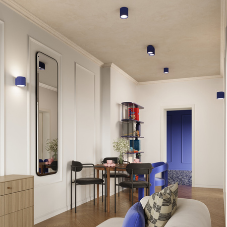 Aufputzmontage GU10 Aluminium Blau Ultramarin Aura Deep Space SL.1809 Sollux