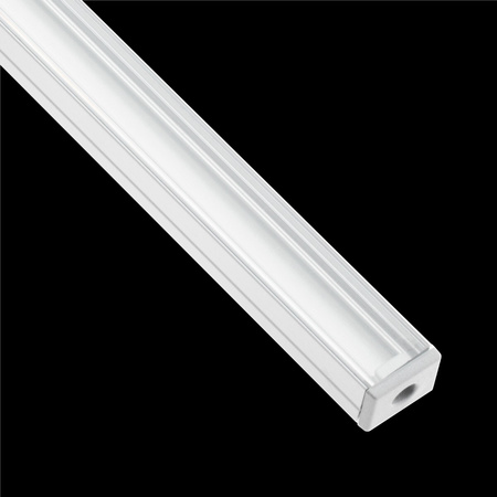 Anodisiertes Aluminium LED-Profil KM33 mit Klarglasabdeckung und Endkappen, 1m Silber LUMILED