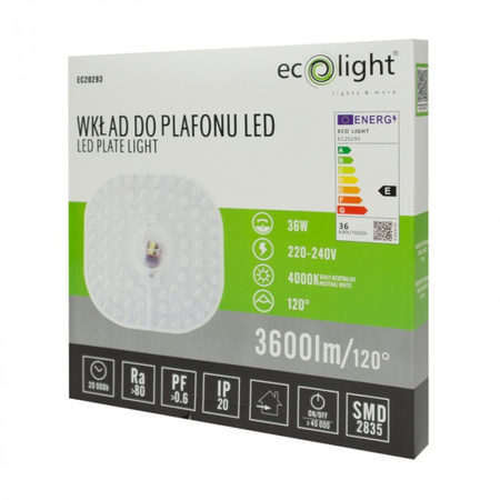 LED Modul Nachfüllung für Plafond Panel Lampe 36W 4000K Neutrale Farbe 3600lm Ecolight
