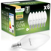 6x LED-Lampe E14 Kerze B35 8W = 60W 880lm 3000K warmweiß 180° LUMILED