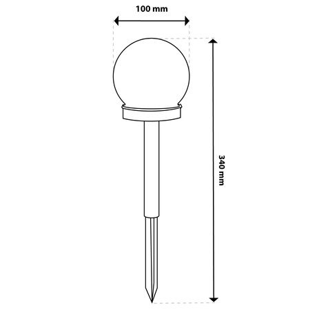 LUMILED LED Solar Gartenlampe ATRIS Driven White Ball 10cm RGB