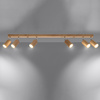 Deckenleuchte BERG 6xGU10 Reflektor Halogenleuchte Beweglich 120cm Naturholz SOLLUX