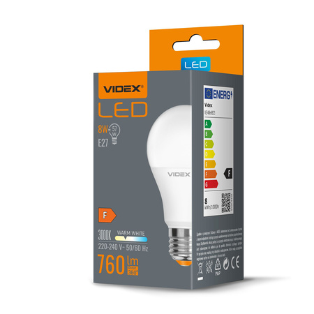 LED-Lampe E27 A60 8W 760lm 3000k Warm VIDEX