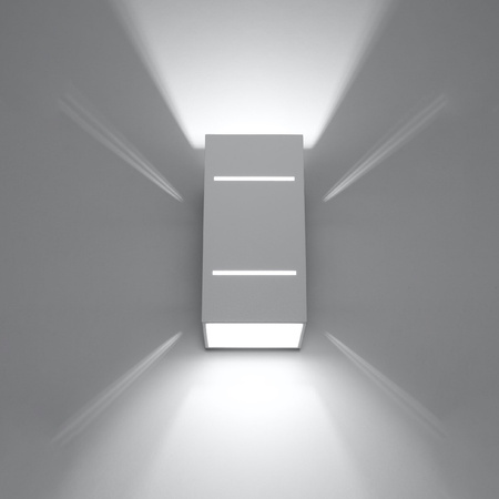 LED-Wandleuchte BLOCCO G9Wandleuchte oben unten Rechteckig weiß SOLLUX