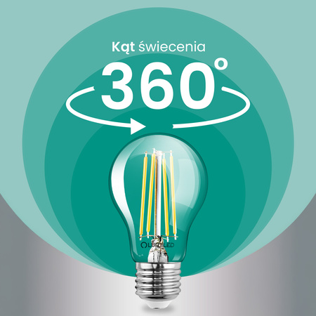 6x LED-Lampe E27 A60 4,9W 1055lm = 75W 4000K neutralweiß 360° Filament Energieklasse A LUMILED