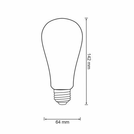 E27 ST64 LED Lampen 5,5 W 470 lm 1800 K-2700 K 320° Filament GOLDLUX (Polux) Smart WiFi TUYA