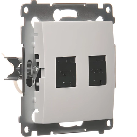 RJ45 Cat.6 Doppel-Computersteckdose ohne Rahmen D62.01/11 KONTAKTIEREN SIE SIMON