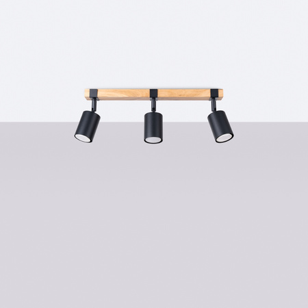 FAGER Deckenleuchte 3xGU10 Reflektor Moving Black Skandinavisch SOLLUX