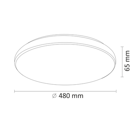 LED-Deckenleuchte Desert II 72W CCT 8000lm 48cm GOLDLUX (Polux) + Fernbedienung