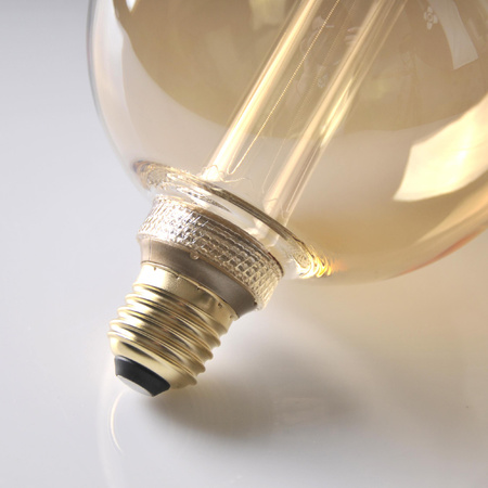 Dekorative LED Lampe E27 G125 4W 200lm 1800K Warm 320° DecoVintage Amber Pillar GOLDLUX (Polux)