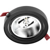 Einbaustrahler GU10, AR111 Einbauspot 14cm Runde beweglich Schwarz CARPI LUMILED