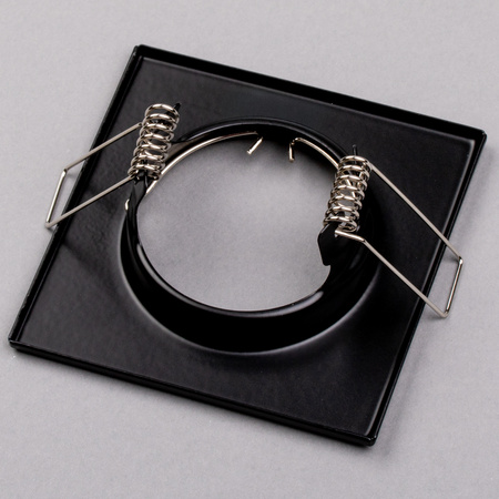 Einbaustrahler GU10, MR16 Einbauspot HALOGEN Quadrat Fest Schwarz Blech PAVO LUMILED