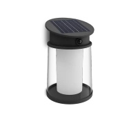 Gartenwandlampe Solar Outdoor Fassade LED 3.2W 470lm 4000K IP44 mit Bewegungs- und Dämmerungssensor Schwarz Juda Ultra Efficient Philips