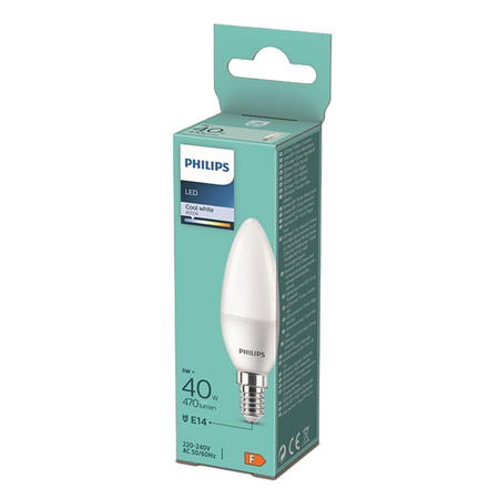 LED-Glühbirne E14 Kerze B35 4.9W = 40W 470lm 4000K Neutral Essential Philips