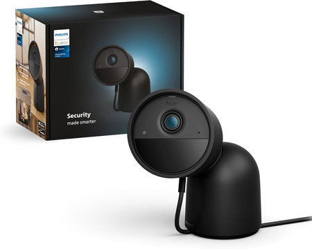 Innenkamera Secure Wired Schwarz mit Ständer Nachtsicht PHILIPS HUE WIFI Zigbee