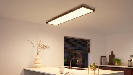 Panel LED Deckenanbauleuchte 120x30 cm 39W 3750lm IP20 Weiß Ambiance TW Schwarz Smart SMART Zigbee Bluetooth Aurelle Philips HUE