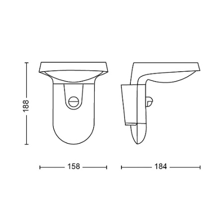 Solar-Gartenlampe LED-Wandleuchte TYLA IR 1,2W 4000K IP44 mit Bewegungs- und Dämmerungssensor Anthrazit PHILIPS