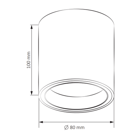 Spot GU10 Weiß FALCO Sanico Goldlux Anbauleuchte
