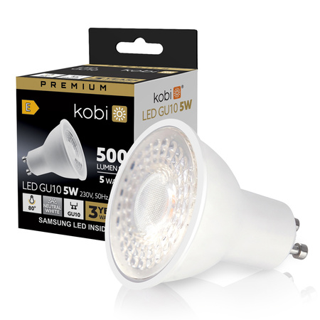 LED GU10 Reflektor Glühbirne 5W 450lm 4000K Neutral 80° Premium Kobi