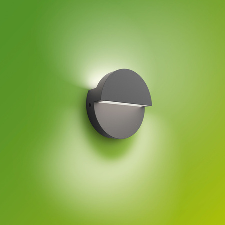 Garten-Wandleuchte LED-Fassadenleuchte für den Außenbereich 4.3W 800lm 2700K IP44 Anthrazit Valor Ultra Efficient Philips