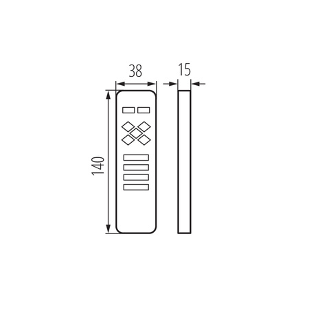 Fernbedienung für LED-Streifen REMOTE 4 MONO/CCT-B 4-Zonen Schwarz KANLUX