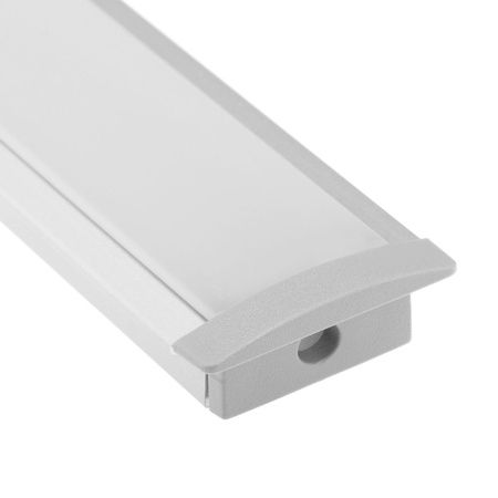 Endkappe für KM39K-S-O Profil mit Öffnung Kunststoff, Grau LUMILED