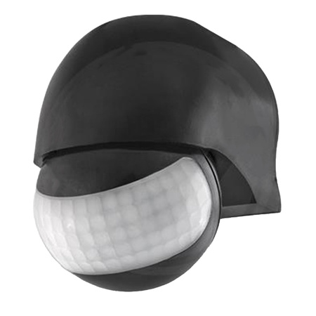 Bewegungsmelder für den Außenbereich Einstellbarer PIR IP44 Schwarz