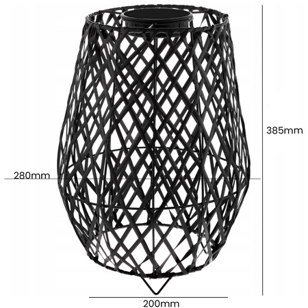 LED Solarlampe Outdoor Garten Standlaterne 3000K IP44 35cm Dämmerungssensor