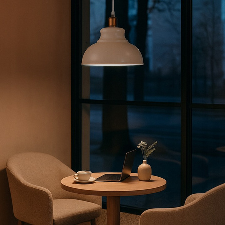 Masterled Deckenleuchte Hängelampe E27 Weiß Kupfer Flara