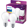 Set mit 2x LED-Glühbirne E27 A60 8,5W = 75W 1055lm 2700K Warm Filament Milky PHILIPS