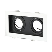 Spot-Deckenleuchte 2xGU10 Quadratisch Weiß/Schwarz VT-886 V-TAC