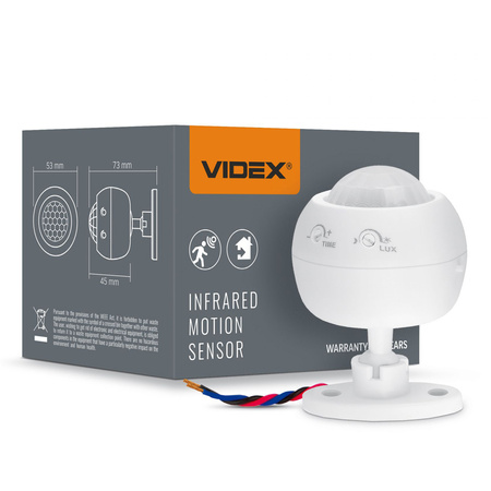 Bewegungs- und Dämmerungslichtsensor 1200W Weiß VL-SPS27W Videx