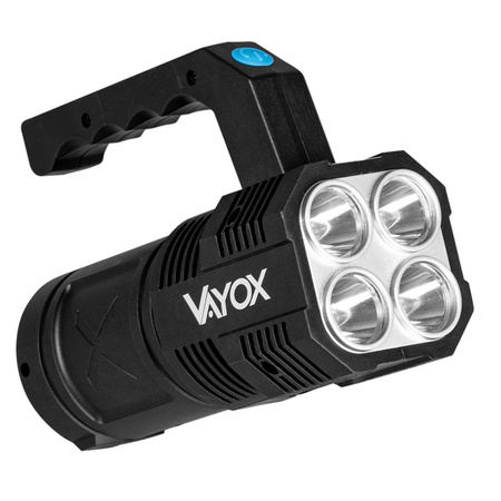 Wiederaufladbarer LED-Suchscheinwerfer 5W 250lm Handscheinwerfer Leistungsstarke 4XLED+COB VA0113 VAYOX