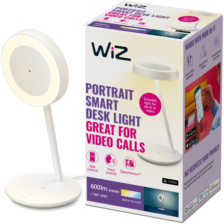 LED-Portrait-Schreibtischlampe Weiß CCT SMART WiFi WiZ