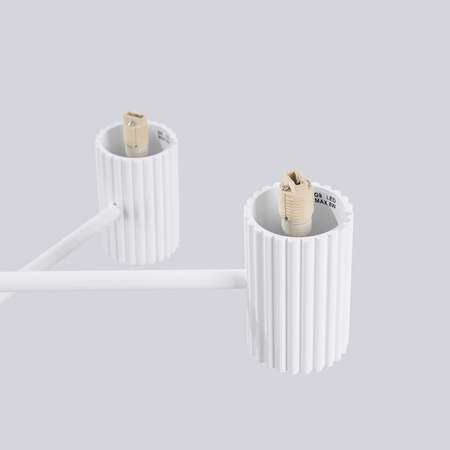 Kronleuchter Pendelleuchte 6x G9 Aluminium Weiß Halo French Sky SL.1829 Sollux