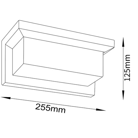 Gartenlampe LED-Wandleuchte 12W architektonische Leuchte rechteckig Lagos Schwarz mit Bewegungssensor