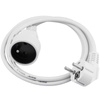 Stromverlängerungskabel Steckdose mit Erdung 1,5 m 3 x 1mm 13 A weiß ECOLIGHT