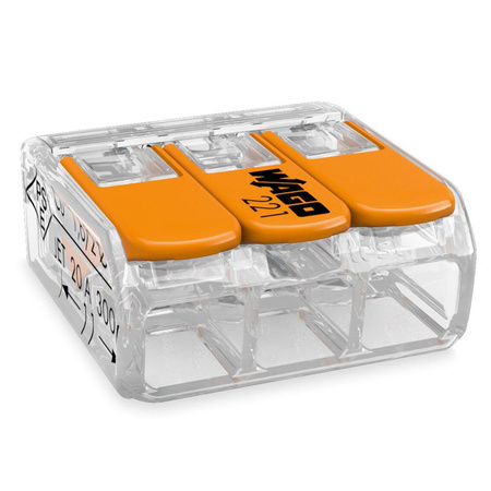 Schnellverbinder WAGO Installationsverbinder Set à 60 Stück - 25x 221 2x4mm + 25x 3x4mm + 10x 5x4mm