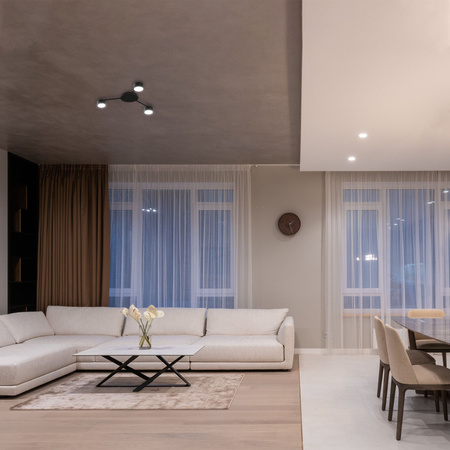 Kronleuchter Deckenleuchte 3x GX53 LED Schwarz Modern Videx