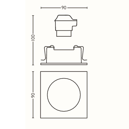 3x Halogen-Steckleuchte ENNEPER GU10 Square Beweglich PHILIPS