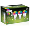3x LED-Glühbirne E27 A60 9W = 60W 806lm 6500K + RGB Multicolour 260° Dimmbar Pilot LUMILED