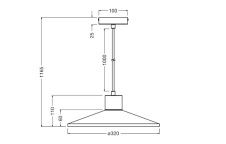 Dekorative Decke Pendelleuchte E27 Überhang Weiß Braun Dekor Ledvance