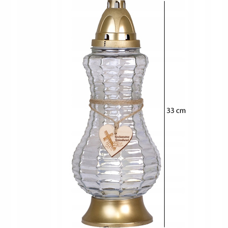 6xGlaskerze für das Grab des geliebten Opas 40h für Ganzjahreseinsatz 33cm