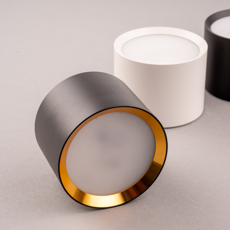 HALOGEN-Anbauleuchte SUNLA Tuba Gx53 LED Spot Wandleuchte Waltz Schwarz und Gold LUMILED