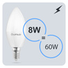 6x LED Lampen E14, Kerzenform Lampe B35 8W = 60W 806lm 180° 6500K kalt LUMILED